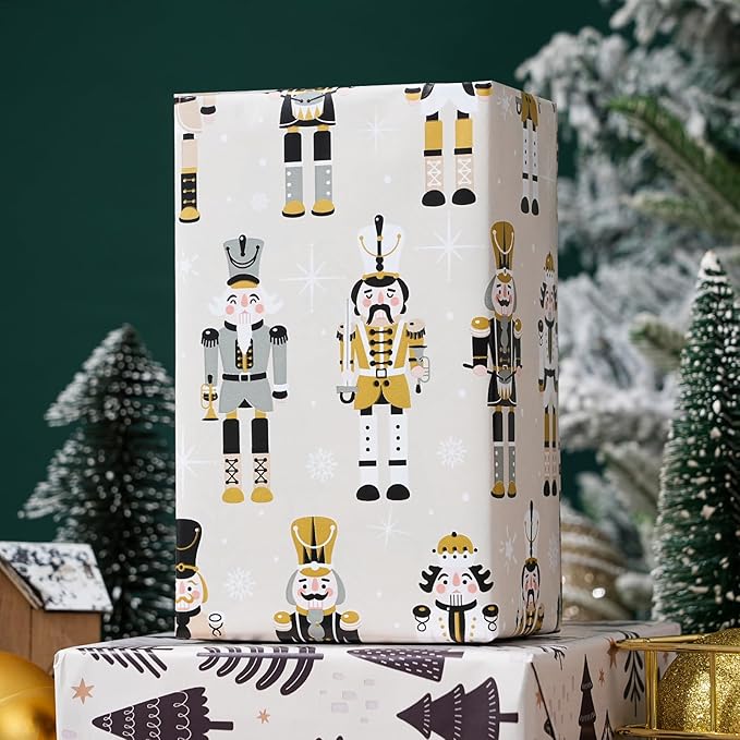 Ulmasinn Reversible Christmas Wrapping Paper Roll - Image 6