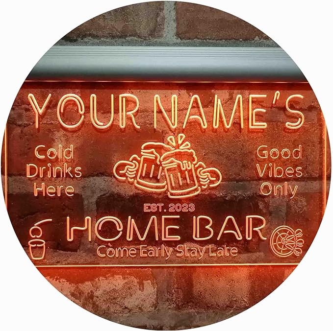 ADVPRO Personalized Your Name Custom Home Bar Beer Established Year Single by ADVPRO
