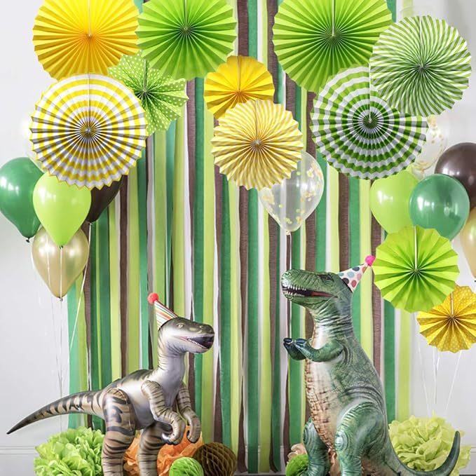 ADLKGG Party Hanging Paper Fans Set - Image 3