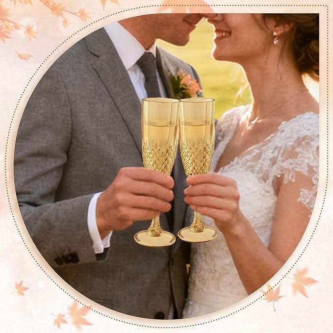 Plastic Champagne Flutes, for Weddings Bachelor Parties Toasting and Events - Image 4