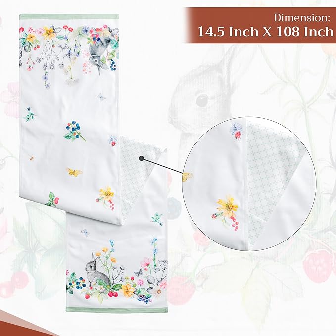 Maison d' Hermine Table Runner 100% Cotton Double Layer Table Runners 108 - Image 4