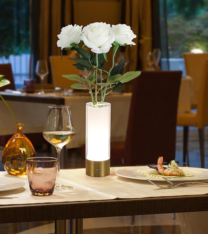 Flower Night Light, Touch Vase Lamp, Rechargeable Cordless Table Lamp, Home - Image 8