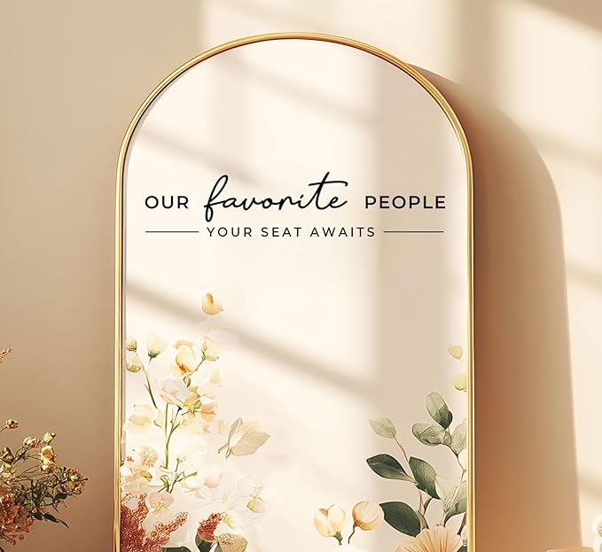 Our Favorite People Vinyl Decal, Please Find Your Seat Sign - Image 3