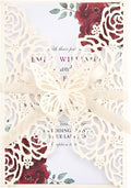 Wedding Invitations Ivory 50 Pack by Maffily