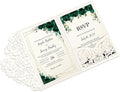 DORIS HOME 50pcs Laser Cut Wedding Invitations by DorisHome