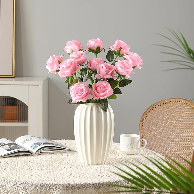 Tifuly Pink Roses Artificial Flowers - Image 3