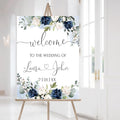 Personalized Wedding Welcome Sign, Flowers Wedding Welcome Sign, Wedding by ALICEBIN