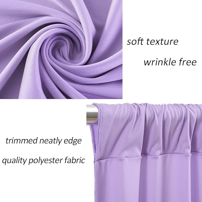 AK TRADING CO. 10 feet x 8 feet IFR Polyester Backdrop Drapes Curtains Panels - Image 7