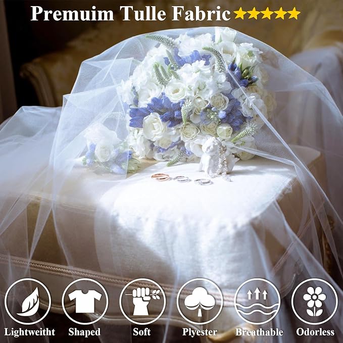 54" by 20 Yards Black Tulle Fabric Rolls - Image 2