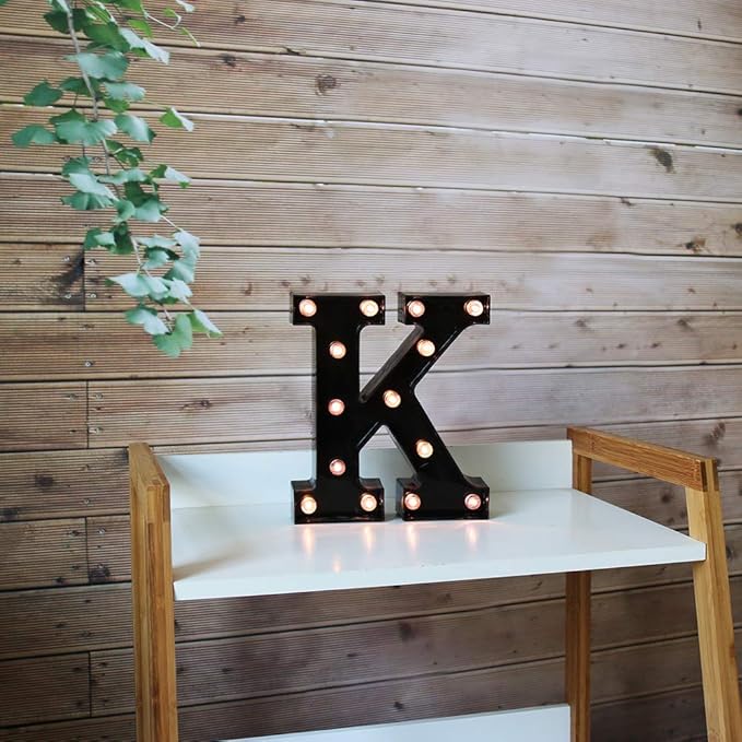 OYCBUZO Light Up Black Alphabet Marquee Letters Sign LED Marquee Number Lights - Image 3