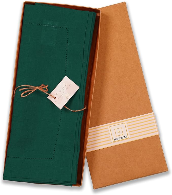 100% Pure Linen Green Table Runner 14 x 36 Inch - Image 5