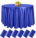 fani 6 Pack 120 Inch Royal Blue Satin Tablecloth by fani