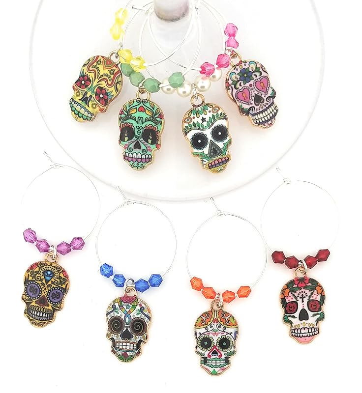 Cinco De Mayo Skull Wine Charms - Image 7