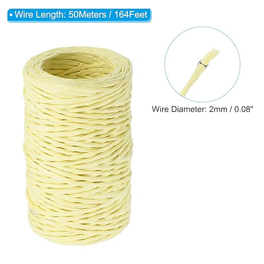 PATIKIL 164 Feet Floral Bind Wire Wrap Twine, 2mm Florist Wire Iron Wire Paper - Image 2