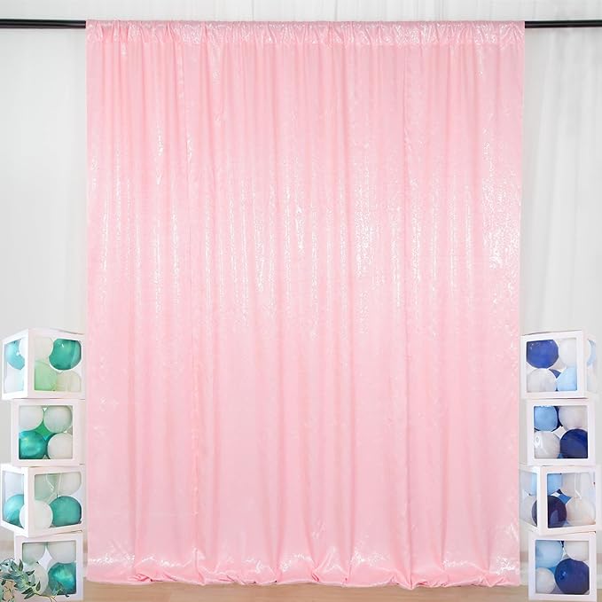 ShinyBeauty Pink Sequin Photo Backdrop 4FTx8FT - Image 2
