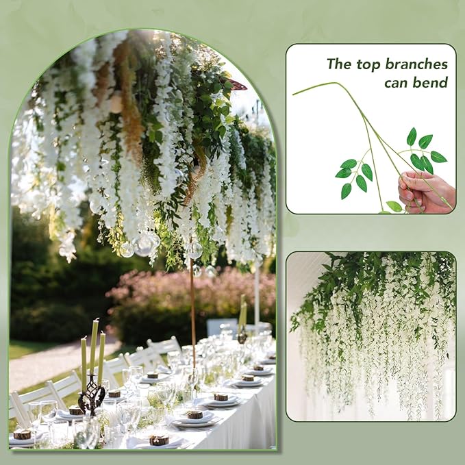 Wisteria Hanging Flowers, Fake Hanging Flowers, Wisteria artificiales Garland - Image 7