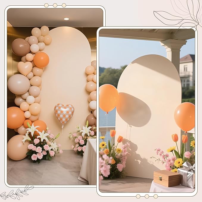 Ledido Wedding Arch Backdrop Cover 7.2FT Arch Covers Fitted Stretchy Spandex - Image 4