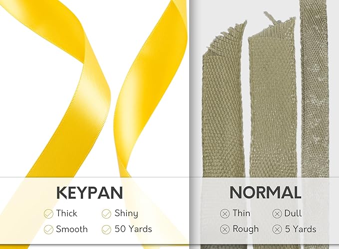 Yellow Ribbon 7/8 Inch x 50 Yards Double-Faced Satin Ribbons - Image 4