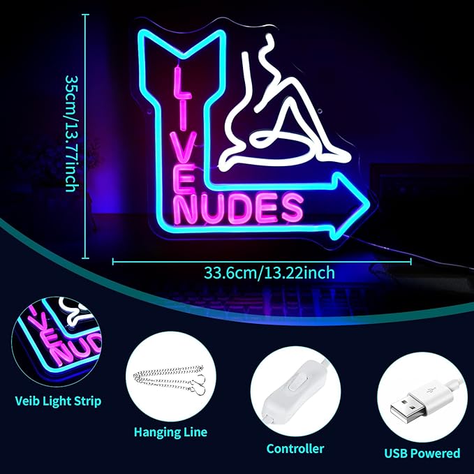 Lady Neon Signs for Wall Decor LED Neon Sign for Room Neon Light Sign for Wall - Image 2
