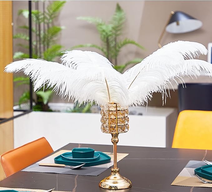 Happy Feather 16-18 inch White Ostrich Feathers Craft - Image 7