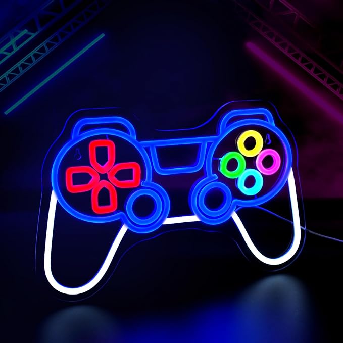 Game Neon Signs for Wall Decor Gaming Controller LED Neon Sign for Game Room by HSJNJKFUNEONSIGN