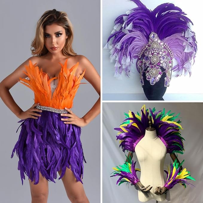 Holmgren Purple Rooster Feather Trim - Image 6