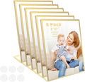 Acrylic Gold Frames 5X7, Slanted Back Gold Picture Frames Table Acrylic Sign by displayyourphotosbrochuresmenusartworkadvertisementsetc