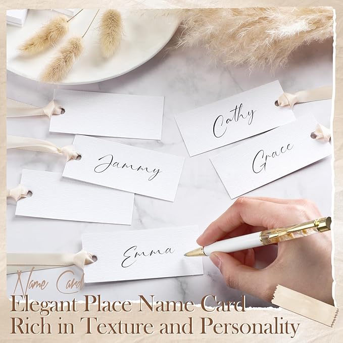 50 Pcs Name Place Cards for Table Setting Blank Wedding Place Cards - Image 4