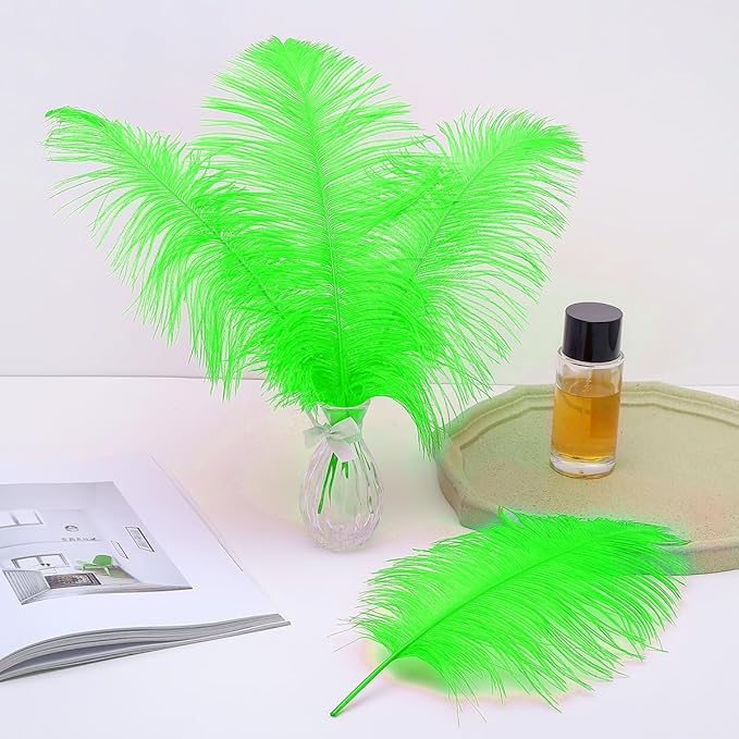 Ballinger Lime Green Ostrich Feathers - Image 5