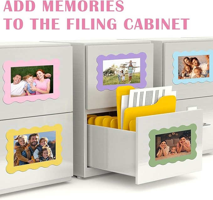 Kingdder 12 Pcs Scalloped Magnetic Picture Frame - Image 4
