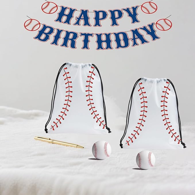 SAOTD 50 Pack Baseball Goodie Bags 7.87x9.84 inch, Party Fvors Gift Treat Snack - Image 3