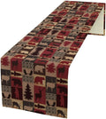 Retro Rustic Bear Table Runner, Wild Bear Cabin Pine Farmhouse Table Runner by ShiTingYu