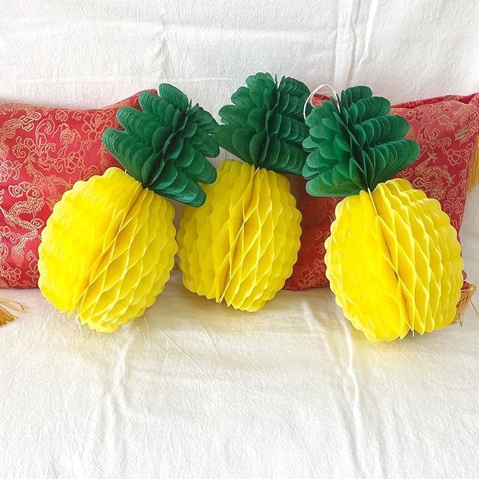 8pcs 8'' Paper Pineapple Honeycomb Decorations Tissue Party Pineapple - Image 5
