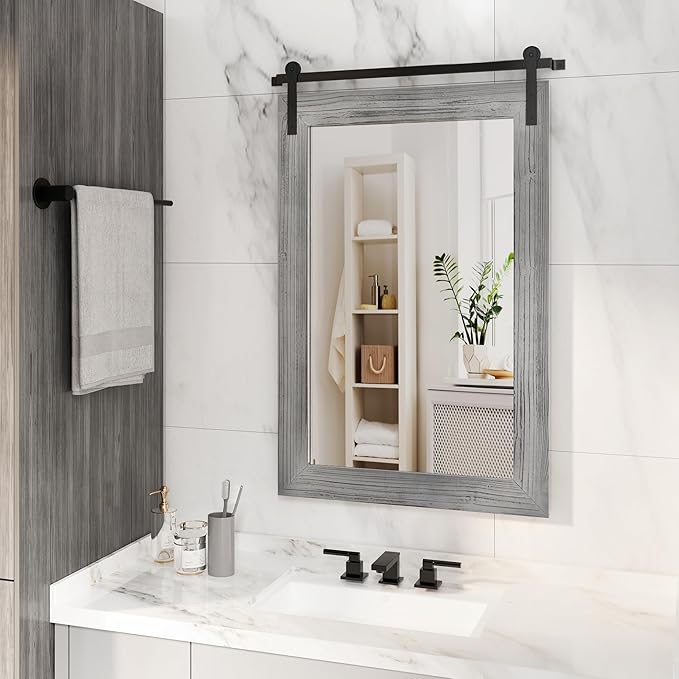 COGOOD Farmhouse Barn Door Mirror by COGOOD