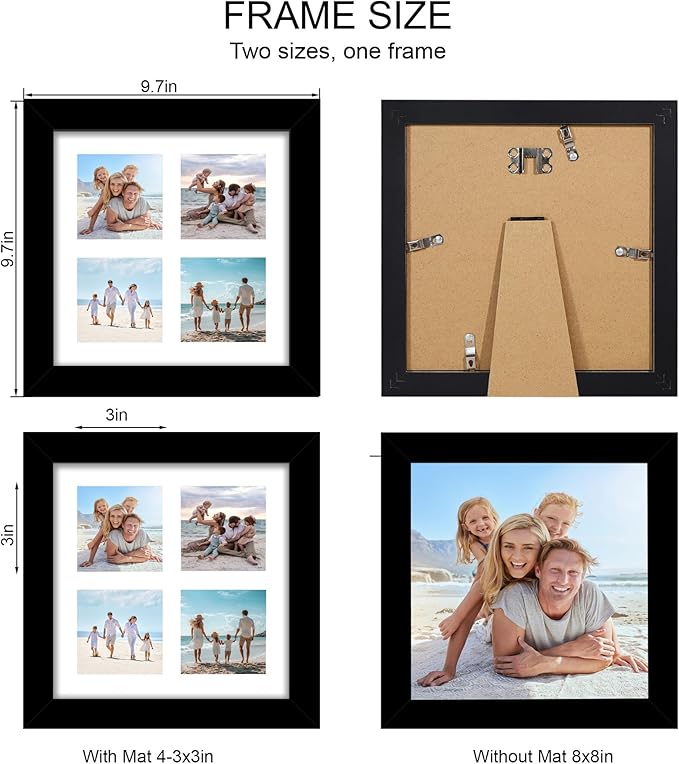 8x8 Picture Frame Set of 2, - Image 2