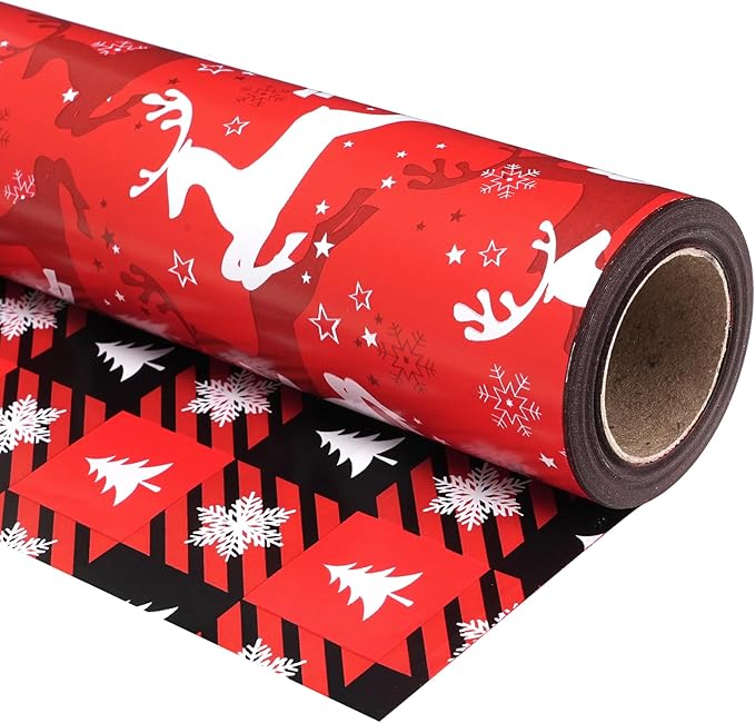Ulmasinn Reversible Christmas Wrapping Paper Roll by Ulmasinn