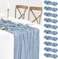 10 Pack Dusty Blue Cheesecloth Table Runner 35x120 Inch, Fall Thanksgiving 10FT by BlueTopCoLtd