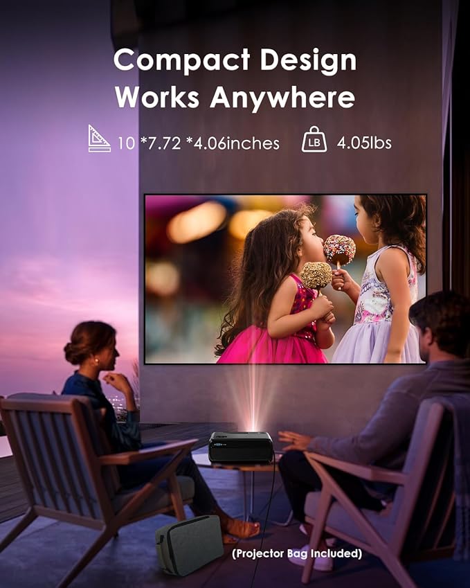 Portable Smart Projector Netflix Officially, AI Auto Focus&Keystone, 1400ANSI - Image 8