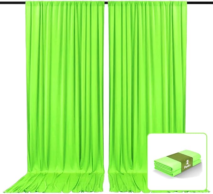 2 Panels Fruit Green Backdrop Curtain, 10 x 7 Feet Background Curtains by Zankubom