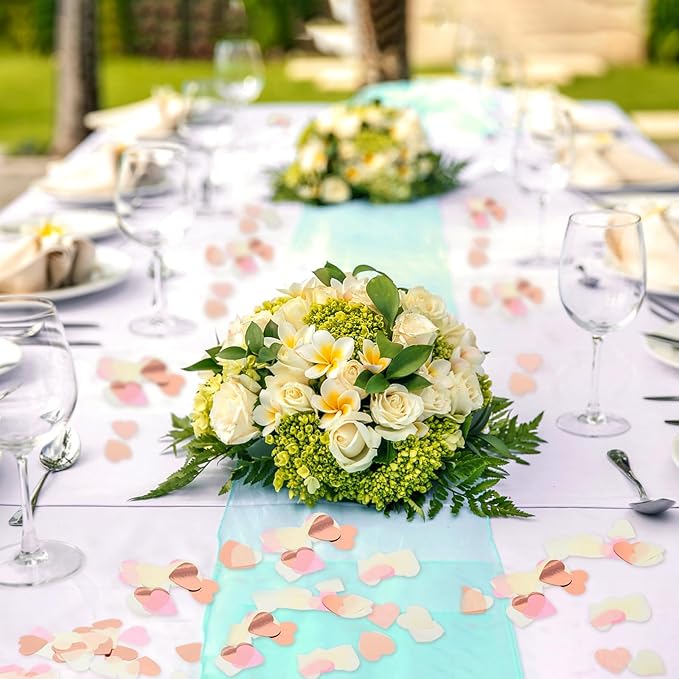 5000Pcs Heart Confetti, Table Confetti Hearts Shaped - Image 6