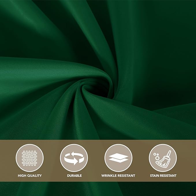 sancua Square Tablecloths 54x54 Inch Hunter Green, 2 Pack - Image 7
