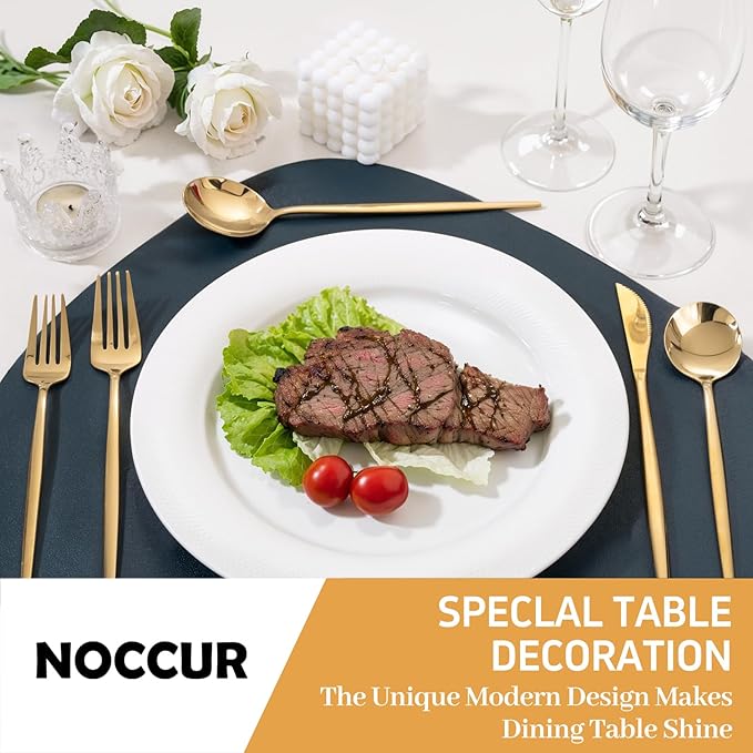 NOCCUR 40-Piece Gold Silverware Set - Image 8