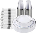Goodluck 175 Piece Silver Plastic Dinnerware Set by GoodLuck