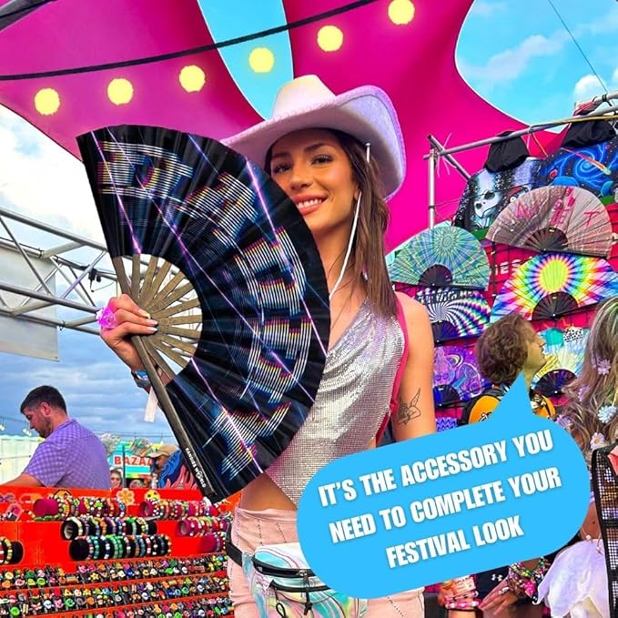 Kandies World Custom Festival Folding Hand Fan - Image 3