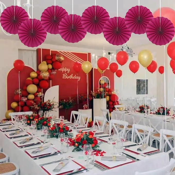 Red Party Decorations, Paper Decorations - Image 5
