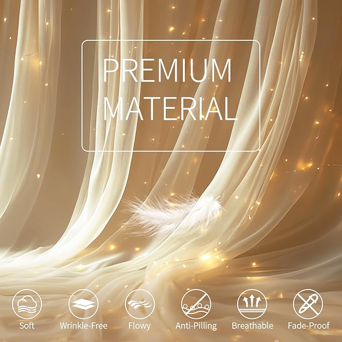 Ivory Tulle Backdrop Curtain - Image 5