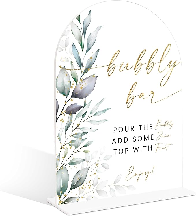 Acrylic Wedding Signs, Wedding Reception Signage, Bridal Shower Table Decor by Unknown