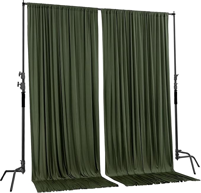 AK TRADING CO. 10 feet x 8 feet IFR Polyester Backdrop Drapes Curtains Panels - Image 2