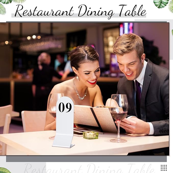 Remerry 50 Pcs Table Numbers 1-50 Acrylic Double Sided Number Cards Acrylic - Image 6