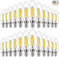 FLSNT 24 Pack Dimmable LED Candelabra Bulbs, 40W Equivalent LED Chandelier by FLSNT